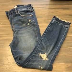 High rise denim jeans